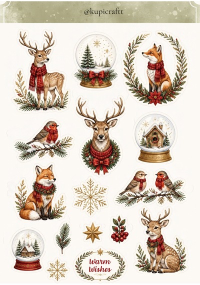 Yılbaşı Temalı Sticker Seti - Newyear - Yılbaşı Sticker Set 0
