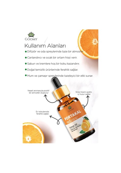 Goomy Portakal Uçucu Yağı 10 Ml %100 Saf Ve Doğal Orange Essential Oil