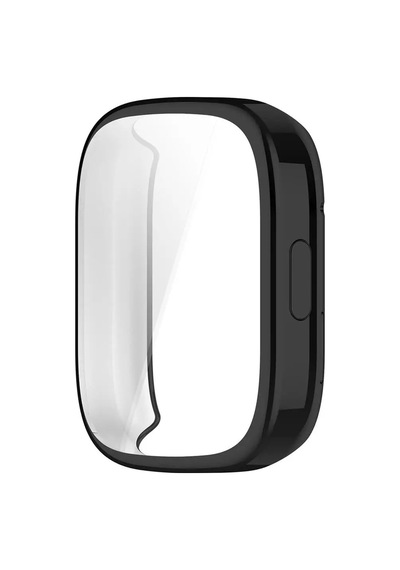 Forzacase Xiaomi Redmi Watch 3 İle Uyumlu Önü Kapalı Ekran Korumalı Silikon Kılıf - Fc010 Siyah