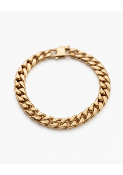 Erkek 10 Mm Çelik Bileklik Gold