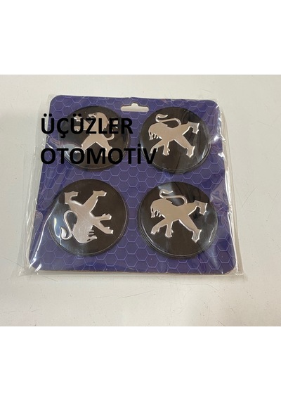 Peugeot Jant Göbek Arması 56Mm Çap Siyah
