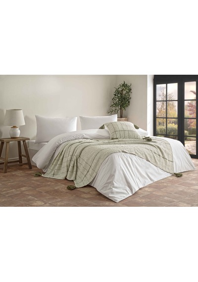 Linens Coze Kırlent Kılıfı 50x50 Cm Hardal Yeşil