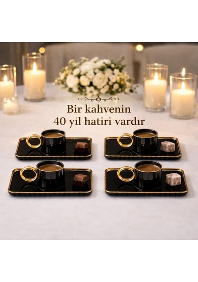 6 Lı Gold Detaylı Kahve Fincanı Ve Sunum Tabaklı Set Yazılı Tasarım, Porselen Türk Kahvesi Seti Siyah Gold, Dikdörtgen Çok Renkli 6 Lı Gold Detaylı Kahve Fincanı Ve Sunum Tabaklı Set Yazılı Tasarım, Porselen Türk Kahvesi Seti Siyah Gold, Dikdörtgen Çok Renkli