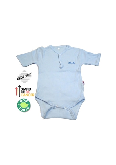 Bebeciti Sema Baby Yarım Kol Kaşkorse Badi (Body) - Mavi 18-24 Ay Mavi