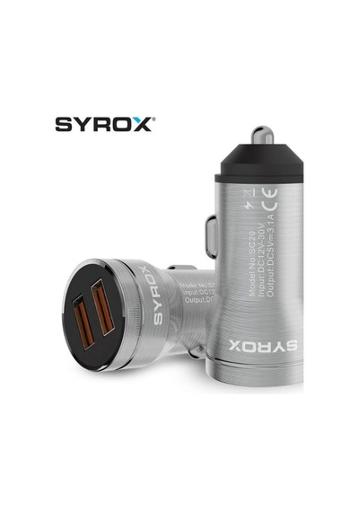 Sc20b Araç Çakmaklık Şarj Aleti 3.1amper Çift Usb Giriş