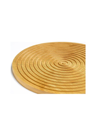 Lexroo Bambu Oluklu Peynir Sunum Tahtası,28 Cm,lüx Bambu Sunum Tabağı,velor Home. Çok Renkli