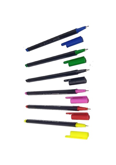 Fineliner 6 Lı İnce Uçlu Kalem 1 Paket 6 Renk 0.4 Mm Keçe Uçlu Kalem Renkli İşaretleme Yazı Kalemi
