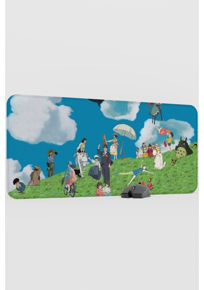 Miyazaki Anime V2 - 90x40 Xxl Gaming Kauçuk Kaymaz Taban Mouse Pad Fare Altlığı