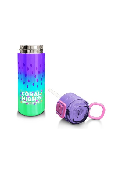 Coral High Kids Mor Lila Renk Geçişli Pipetli Ve Direkt İçim Çelik Termos 500 Ml 31850 Lila