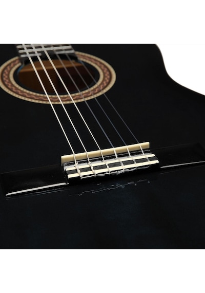 Valencia Vc104tbk Klasik Gitar 4/4 Siyah Sap Çelikli - Klasik Siyah - Başlangıç