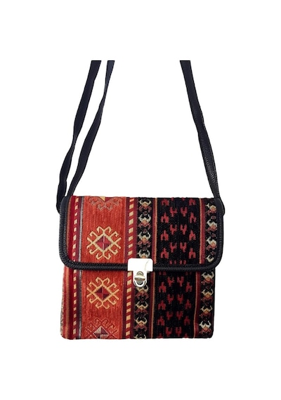 Otantik Kilim Desenli Omuz Çantası