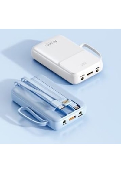 H28 10000 Mah Power Bank Pd 20w Ve Usb 22.5w Fast Hızlı Şarj Dahili Type C Ve Lightning Kablolu Dünya Standartları