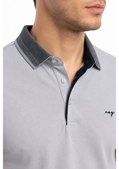 Raymons Erkek Polo Yaka Kısa Kollu Tişört Regular Kalıp T3000 Bgl-st05555 Açık Gri