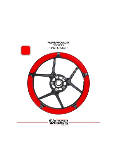 Taycan Style 17 İnç Motosiklet Jant Sticker Seti Naked & Racing Uyumlu