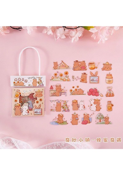 Honey Adventures Temalı 40 Adet Sticker Seti Bullet Journal