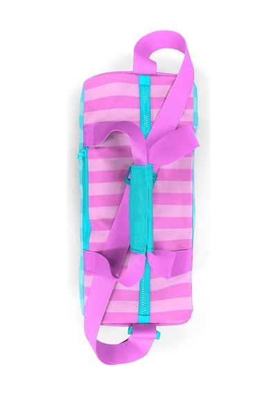 Coral High Turkuaz Pembe Çizgili Spor Çantası 27521 Turkuaz
