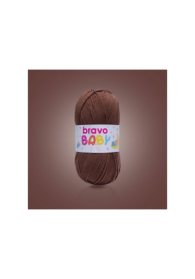 Baby Tüylenmez Anti Pilling Bebek Yünü 100 Gr 250 Metre Renk Kodu: 890 Koyu Kahve