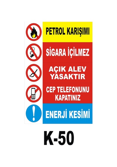 Pvc Dekota Uyarı - Ikaz Levhası Açık Alev Yasaktır