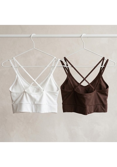Stormwear Kadın 2'li Paket Çapraz Askılı Dalgıç Kumaş Crop Bustiyer Seti - Kahverengi & Beyaz Spor Bralet Top Beyaz - Kahverengi Stormwear Kadın 2'li Paket Çapraz Askılı Dalgıç Kumaş Crop Bustiyer Seti - Kahverengi & Beyaz Spor Bralet Top Beyaz - Kahverengi