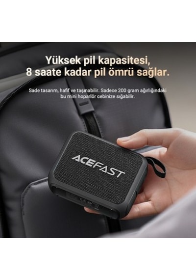 Taşınabilir Bluetooth Hoparlör İle 8 Saat Kullanım Süresi