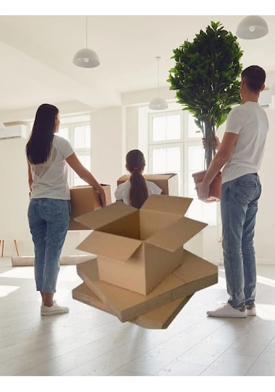 Kutu Boş Karton Koli Tasıma Kolisi 27x27x25 Orta Boy 5 Li Adet 27 X 27 X 3