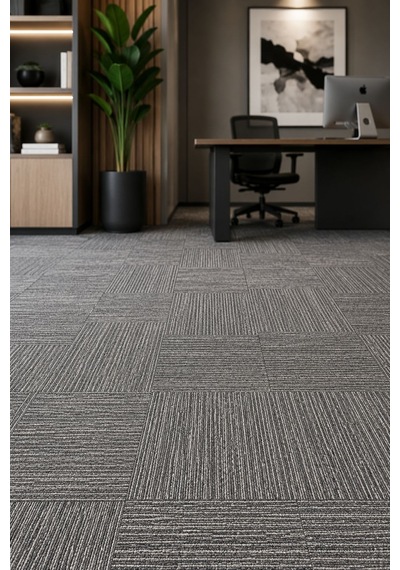 Karo Halı City 610 1 Karo: 50 X 50 Cm 1 Paket: 5 M² Gri