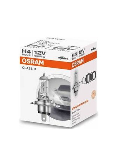 Osram Ampul H4 Ampul Standart Işık Tırnaklı 64193
