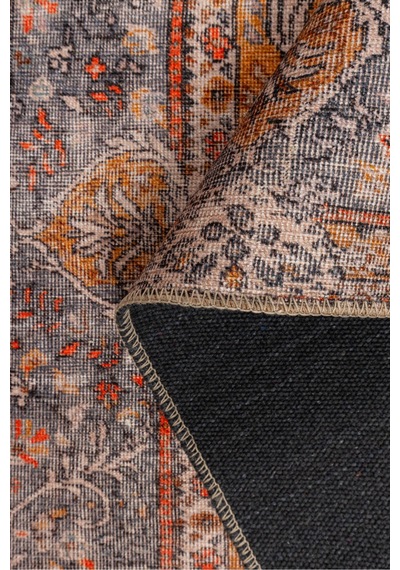 Foldy Vintage Desenli Dokuma Taban Dekoratif Pastel Renkli Halı Fl 27 Renkli 2