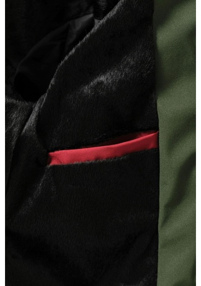 Famoda Kürklü Su Ve Rüzgar Geçirmez Haki Softshell Kışlık Erkek Mont Haki