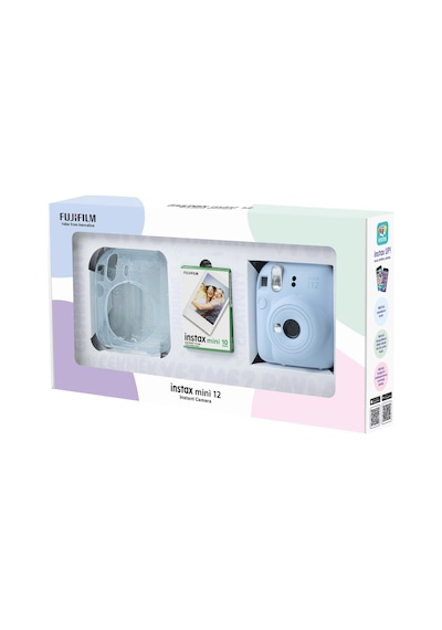 Fujifilm Instax Mini 12 Fotoğraf Makinesi + 10'lu Film + Pleksi Kılıf  Mavi