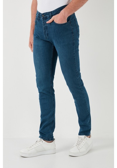 Buratti Pamuklu Yüksek Bel Slim Fit Jeans Erkek Kot Pantolon 6440305 Lacivert