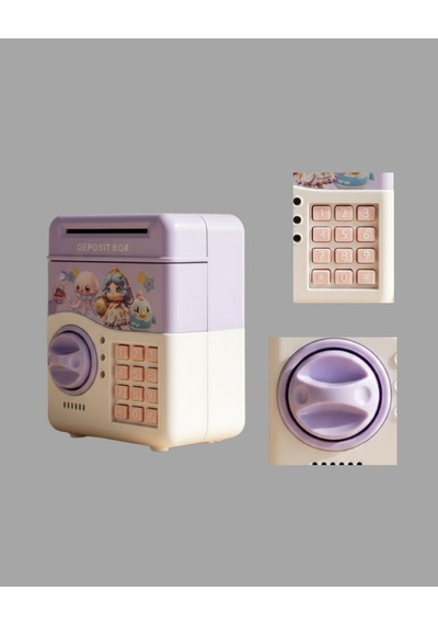 Elektronik - 869 - Şifreli Atm Görünümlü Çocuk - Nazblsmm - Kumbarası Mor