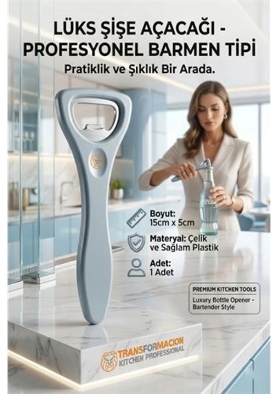 Barmen Tipi Şişe Açacağı - Ergonomik, Dayanıklı, Sofra Tipi Açacak 722320 Diğer
