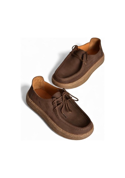 Fox Shoes V944092701 Kahverengi Hakiki Deri Nubuk Günlük Ayakkabı Kahverengi