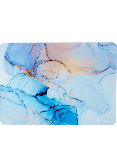 Apple Uyumlu MacBook Pro Kılıf 13 İnç M1-m2, Marble14nl Type-c'li Model A2338 A2289 A2251 A1706-08 A1989 A2159 İle Açık Mavi