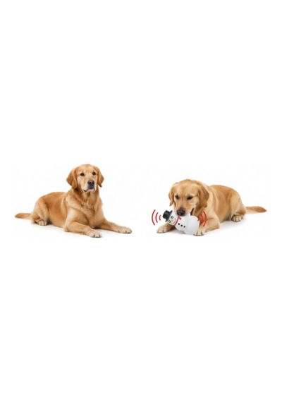 5 Adet Sesli Kardan Adam Köpek Oyuncağı - Yumuşak