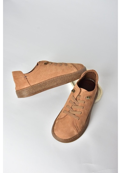 Fox Shoes V999060501 Taba Hakiki Deri Nubuk Kadın Spor Ayakkabı Sneakers Taba-nubuk