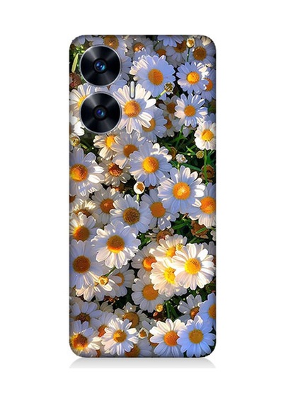 Realme C55 Uyumlu Silikon Kılıf Beyaz Papatyalar