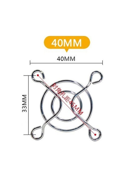 40x40mm Fan Metal Koruma Teli-krom Renk