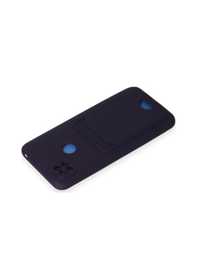 Redmi 9c Kılıf Kelvin Kartvizitli Silikon - Derin Mor İtdark32326