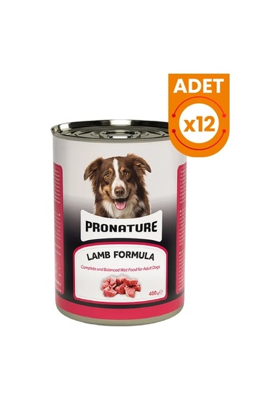 Pronature Kuzu Etli Parça Etli Yetişkin Köpek Konservesi 12 Adet 400 Gr