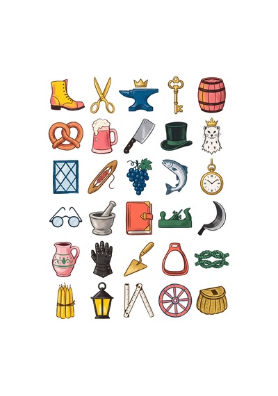30 Adet Nostaljik Zanaat Ve Lonca Sticker Seti - Laptop, Ajanda, Defter Çok Renkli