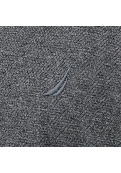Nautica Erkek Gri Classic Fit Uzun Kollu Polo Yaka T-shirt Düz K57042t Gri