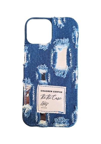 Apple Uyumlu iPhone Akfa 11 Jeans Serisi Denim Kot Desenli Premium Telefon Kılıfı Koyu Mavi