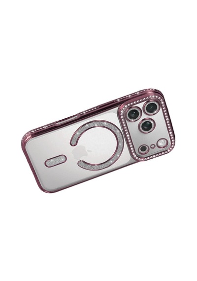 Apple iPhone Uyumlu   17 Pro Max Joke Simli Magneticsafe Kılıf - Pembe
