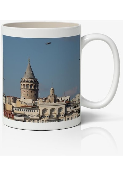 Galata Kulesi Baskılı Kupa Bardak Baskılı Kahve Kupa Bardak-4
