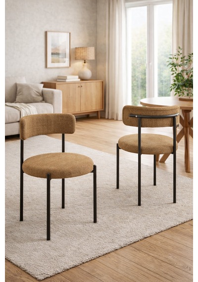 Aris Modern Masa Sandalye Takımı - 4 Kişilik Mutfak Masası Ve Sandalye Seti Cappuccino