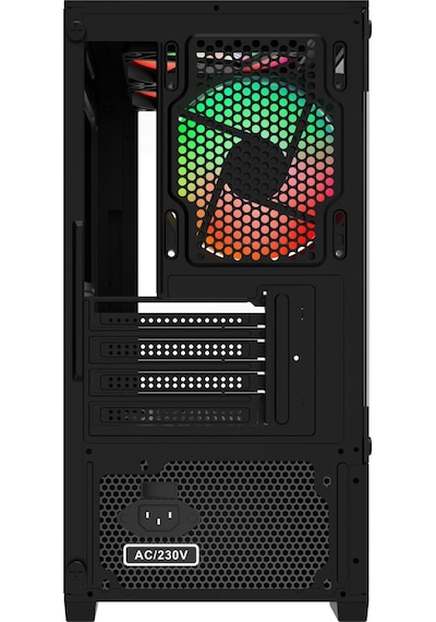 Powerboost M5001b 500w 3 12cm Rainbow Fanlı Usb 3.0 Seaview M-atx Gaming Siyah Kasa
