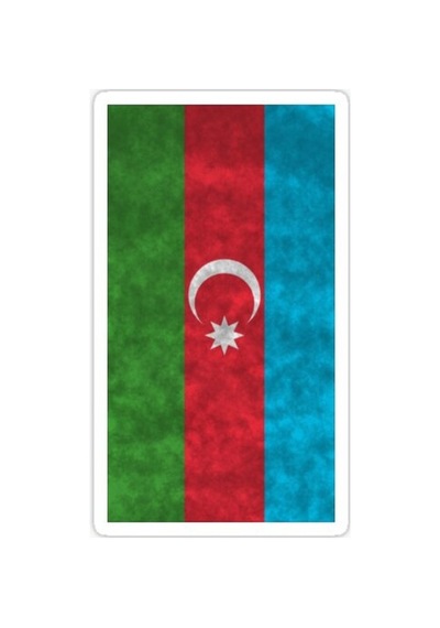 Azerbaycan Azerbaijan 17 Cm Araba Sticker Etiket Md4