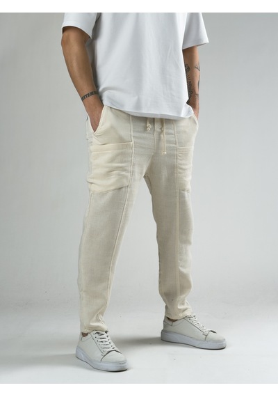 Cocopelli Keten Bej Erkek Jogger Pantolon Coc2817 Bej
